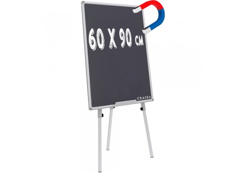 Chalky Teleskopik Ayaklı Manyetik Kara Tahta 60x90 cm